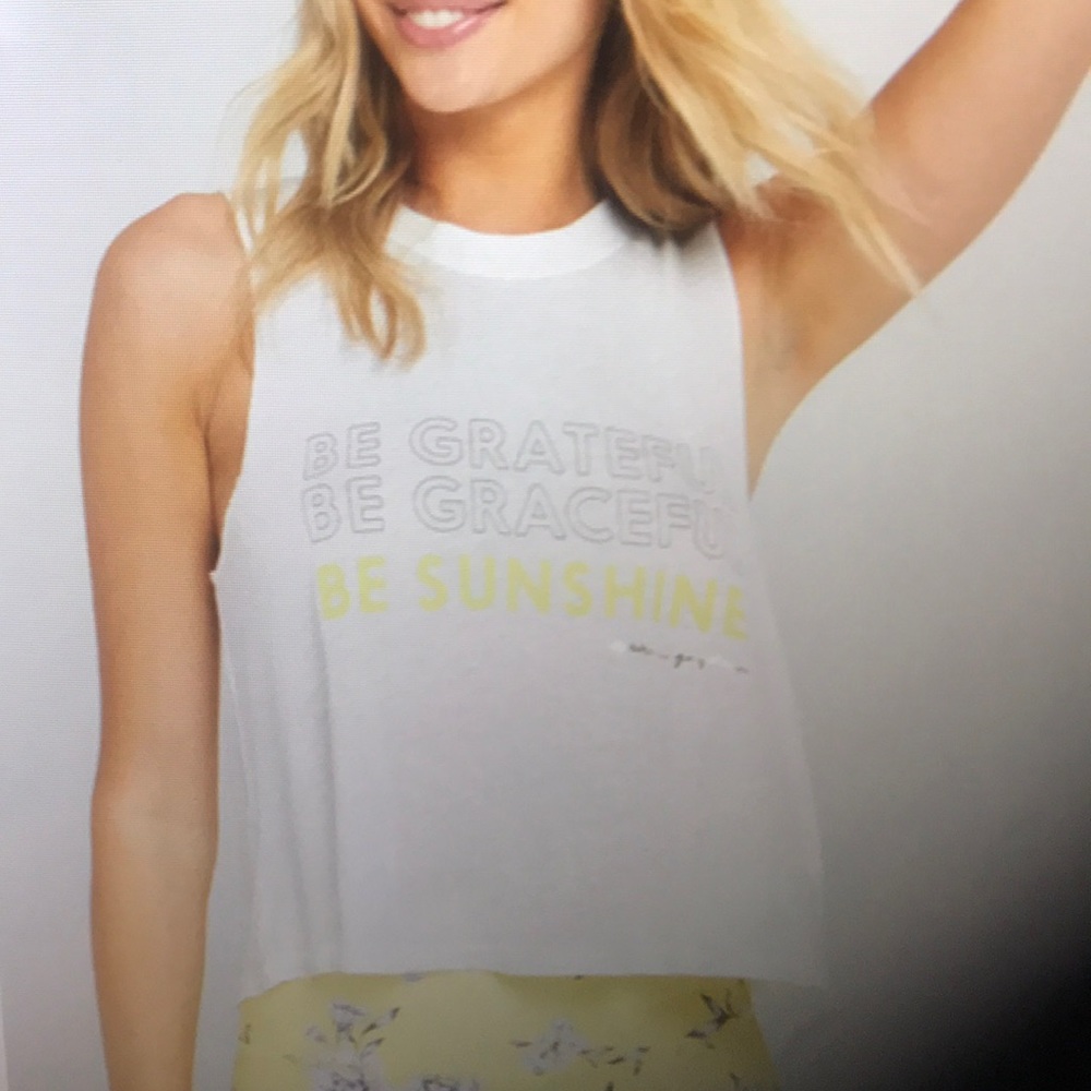 Be Grateful crap tank top e size small Spiritual gangster